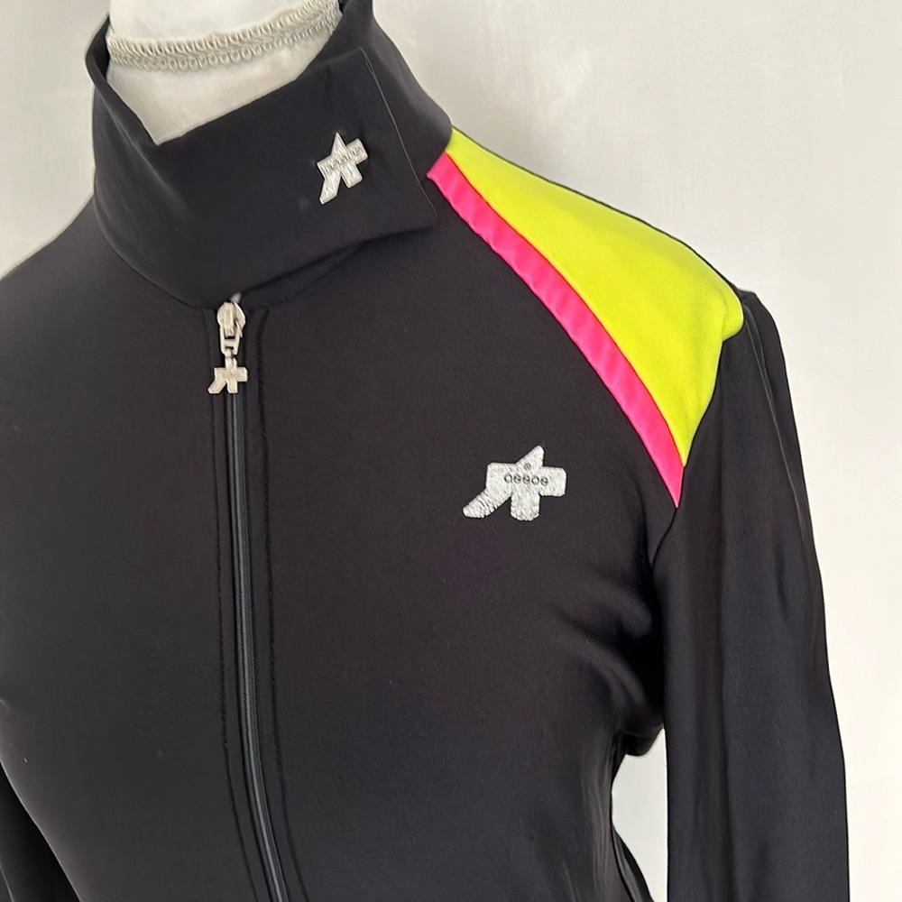 Assos, Black and Yellow Ski Jacket with Full-Zip and Standing Collar - Picture 3 of 9